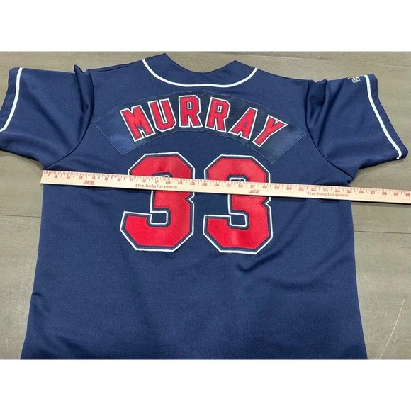 Vintage‎ Majestic Cleveland Indians Eddie Murray 33 Navy Baseball Jersey Mens XL - Picture 11 of 12